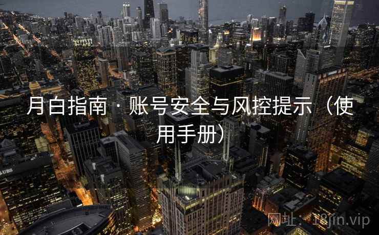 月白指南 · 账号安全与风控提示（使用手册）